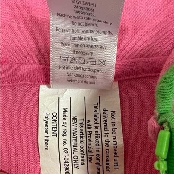 Gymboree Pink terry cloth zip flower hood beach coverup girls 2t - Picture 7 of 8